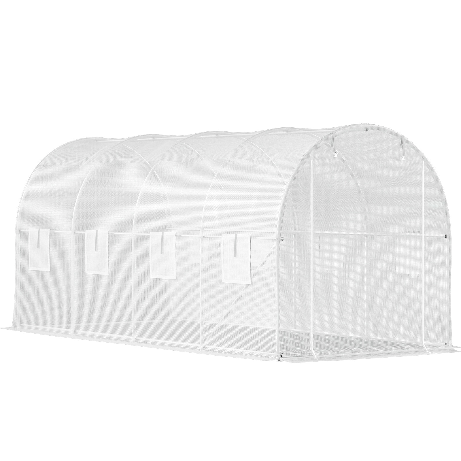 Walk-in Greenhouse Tunnel With Galvanized Steel Frame And Windows_voghion.com
